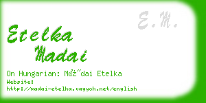 etelka madai business card